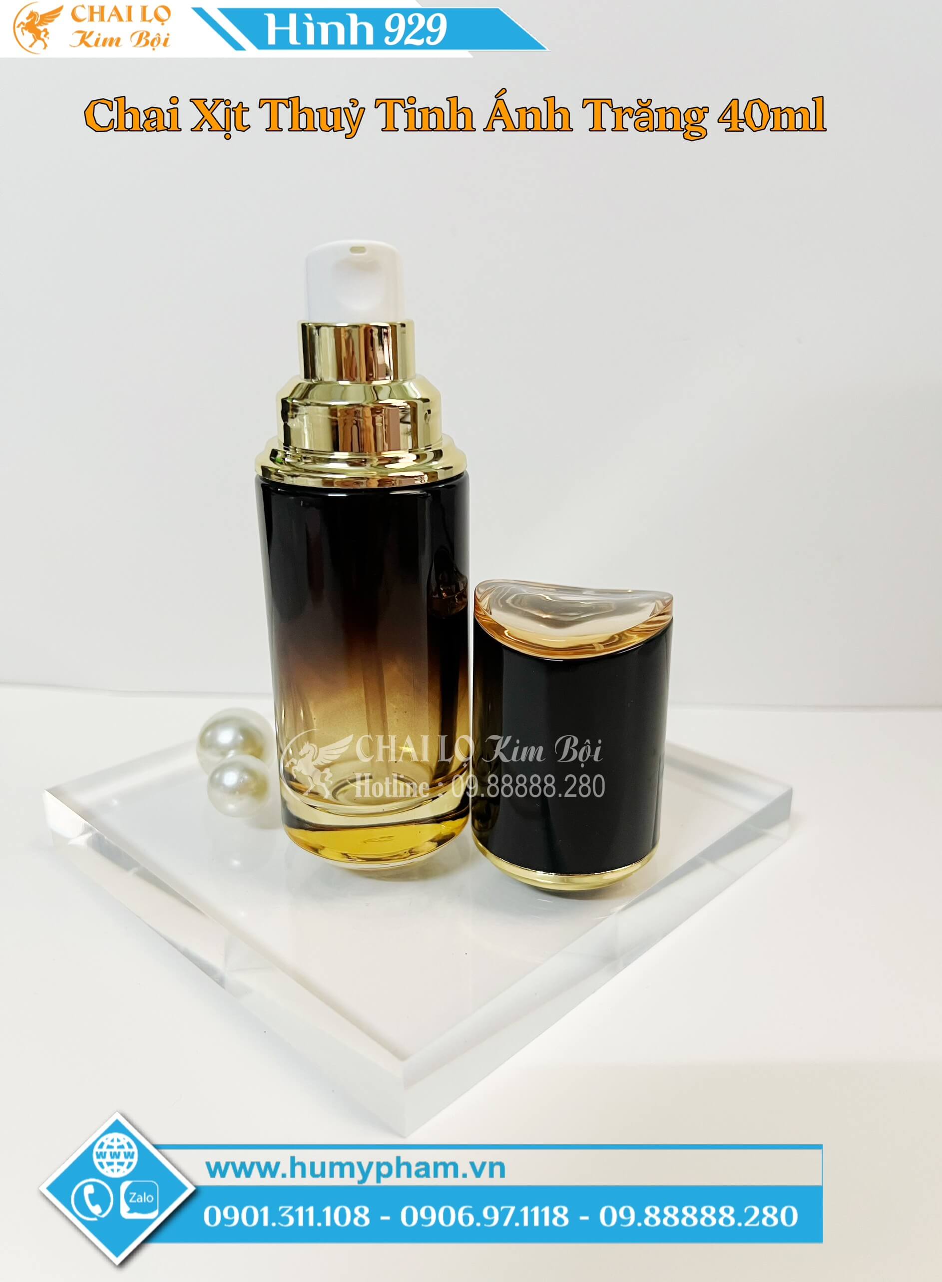 chai xịt thủy tinh 40ml