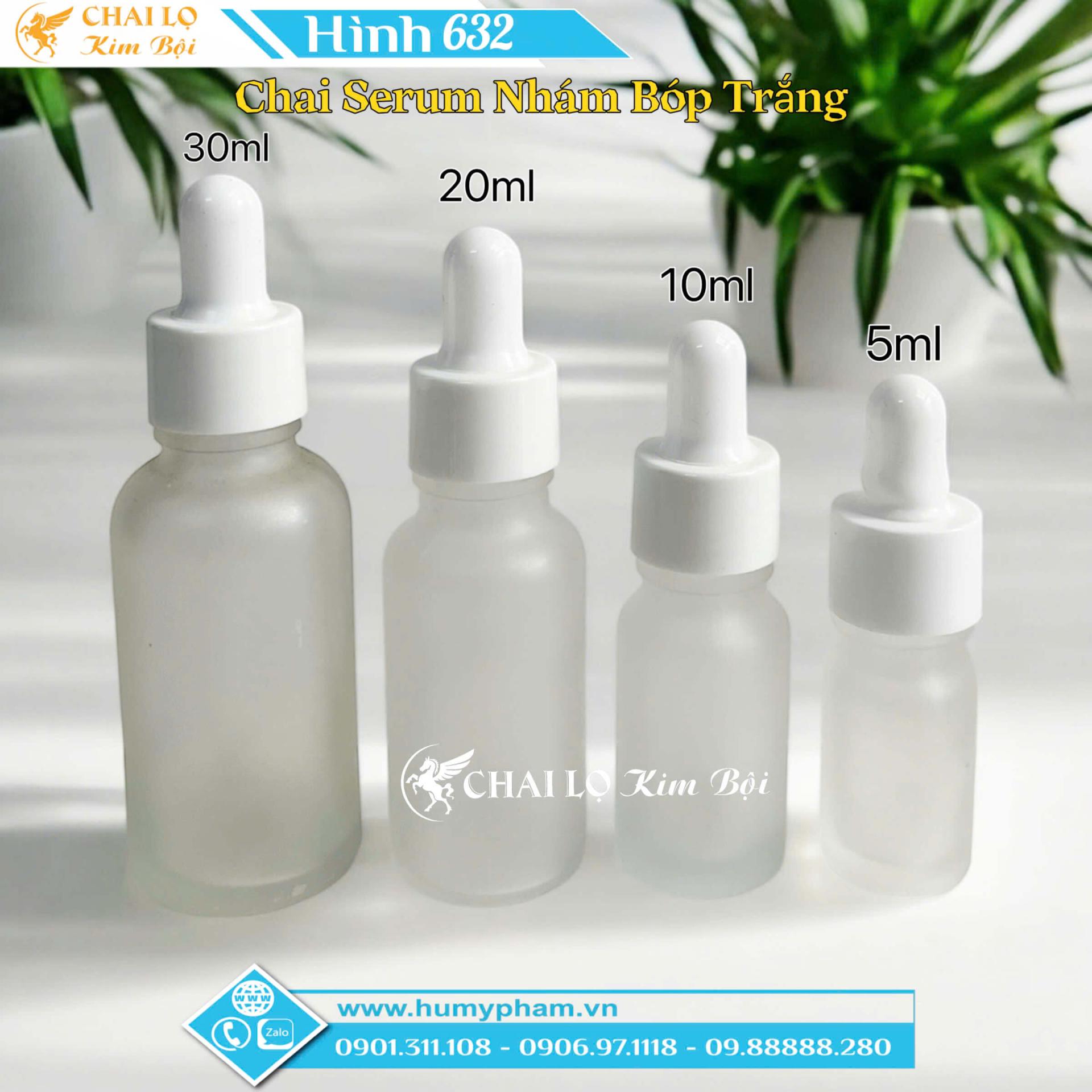 chai serum nhám bóp trắng