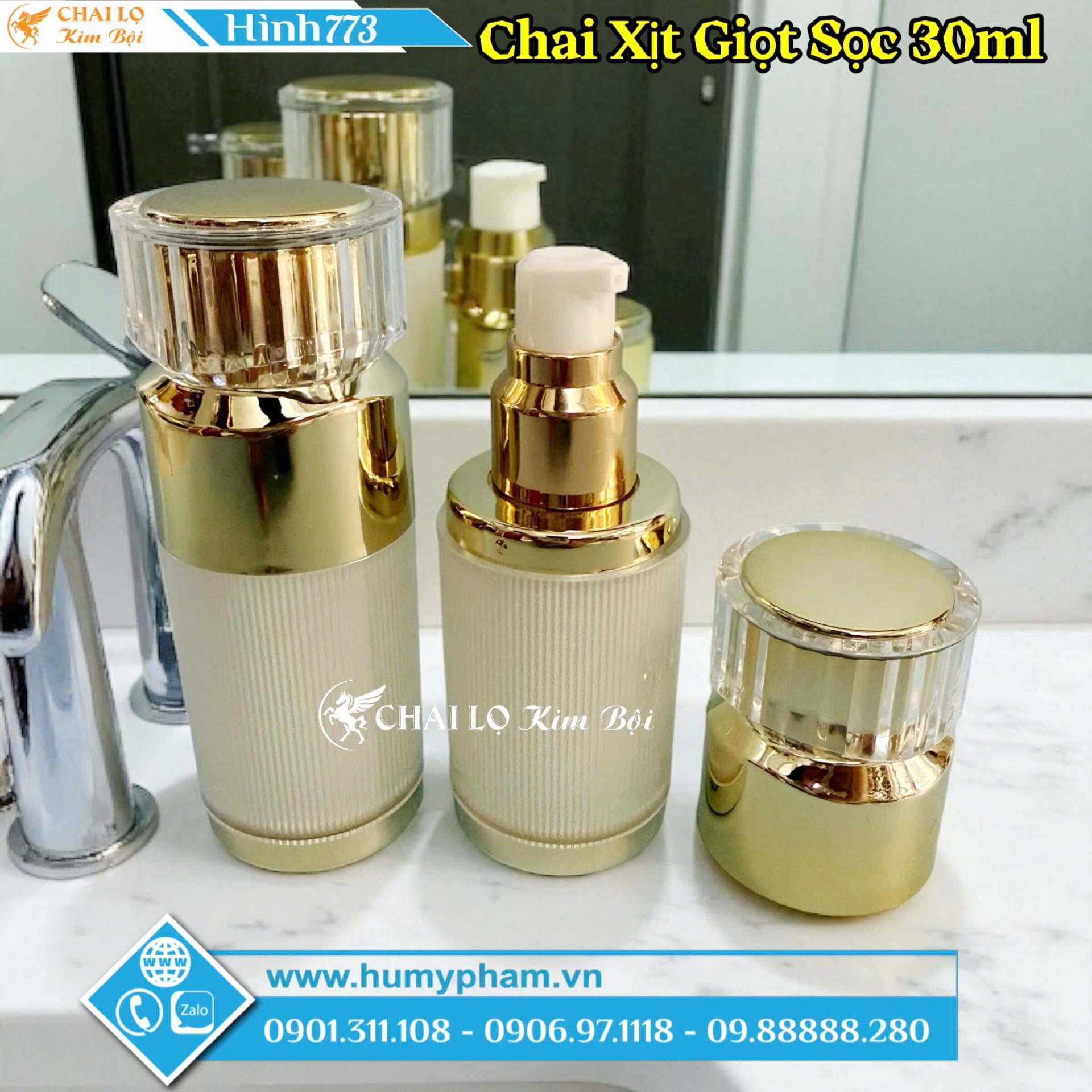 bộ chai xịt và hủ kem face theo set