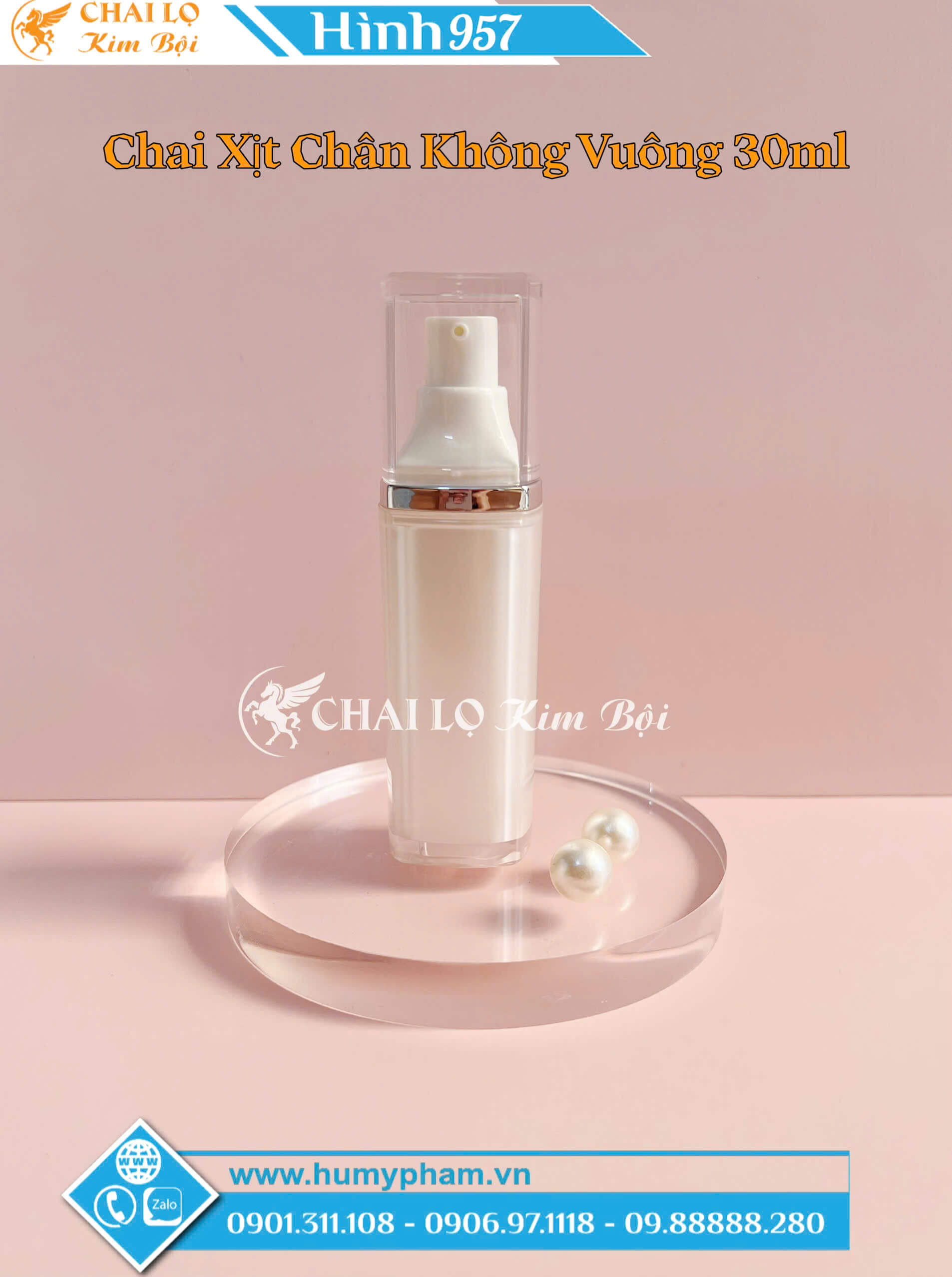 chai xịt chân không vuông 30ml