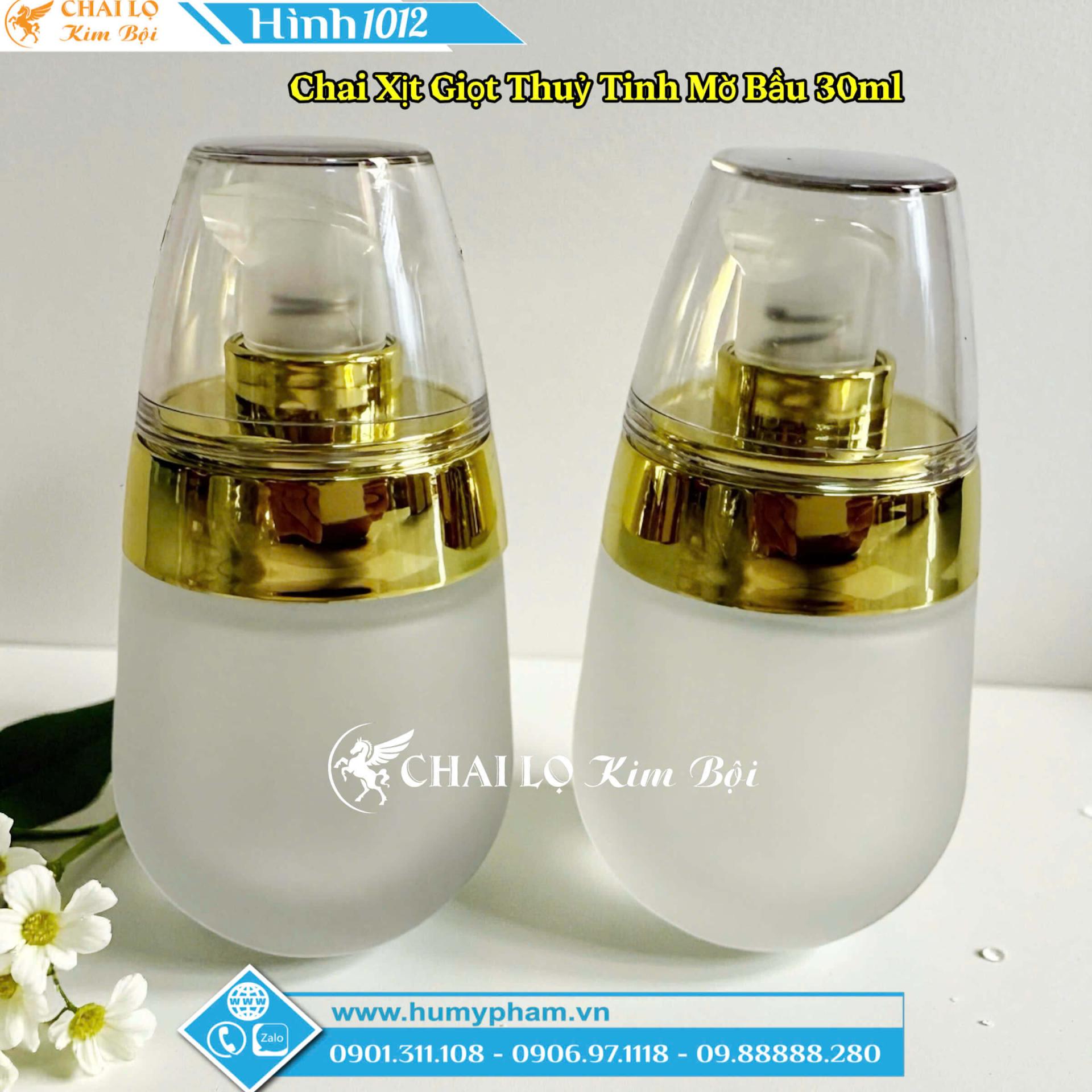 Chai Xịt Giọt Thủy Tinh Bầu 30ml