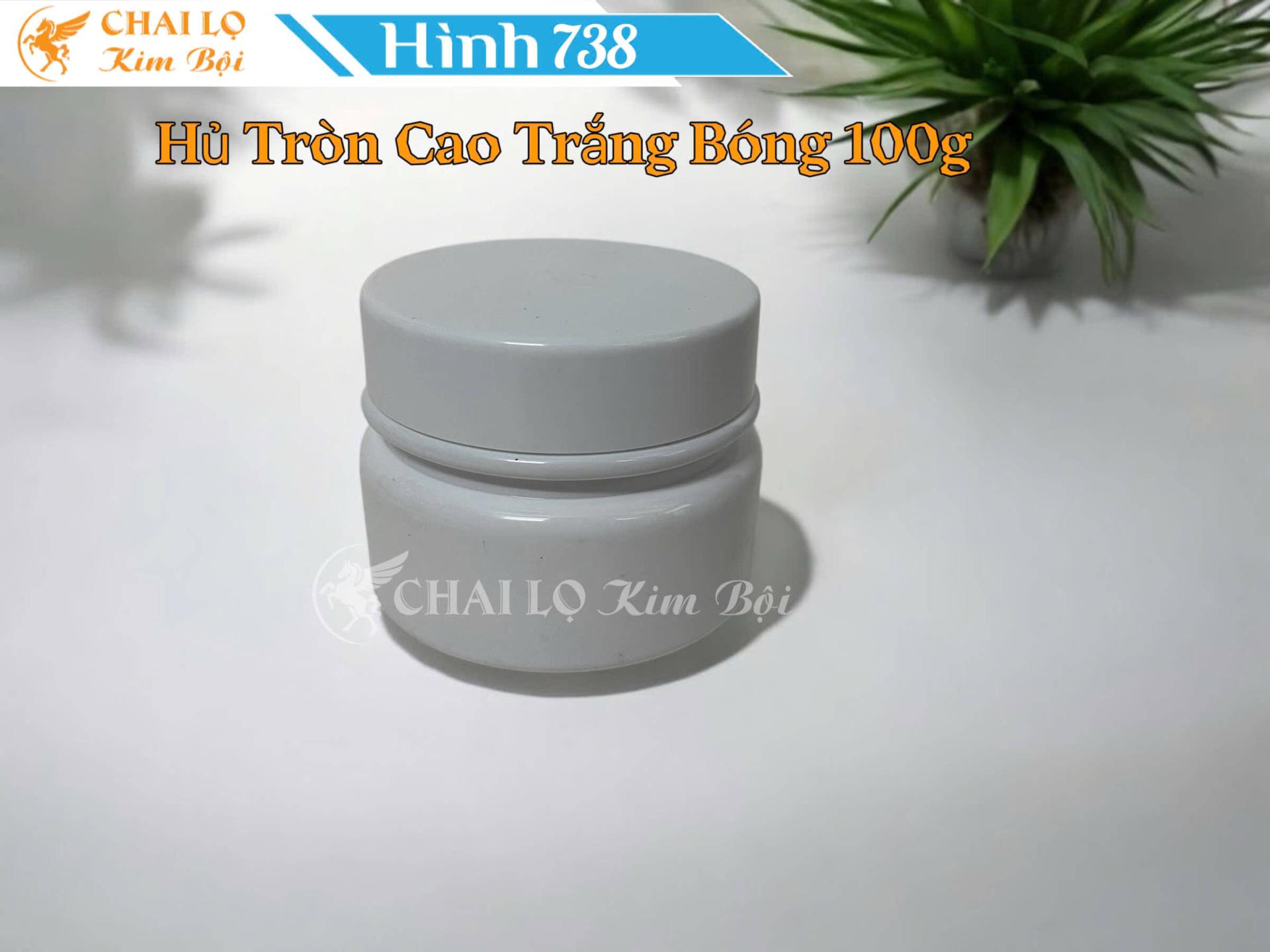 hủ tròn cao trắng