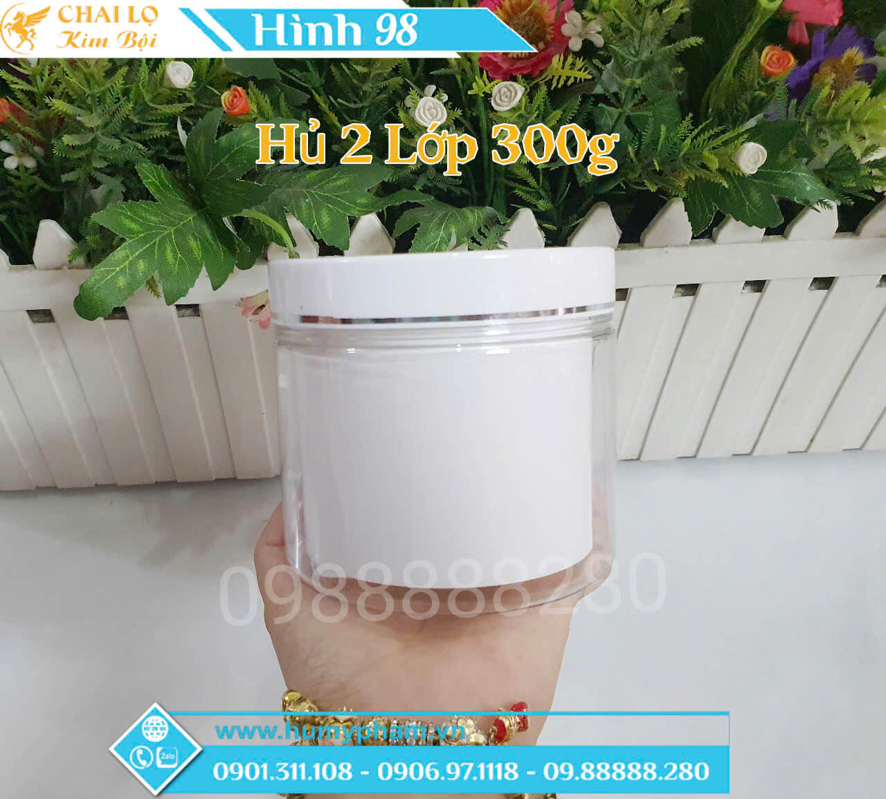 hủ đựng kem body hai lớp 300g