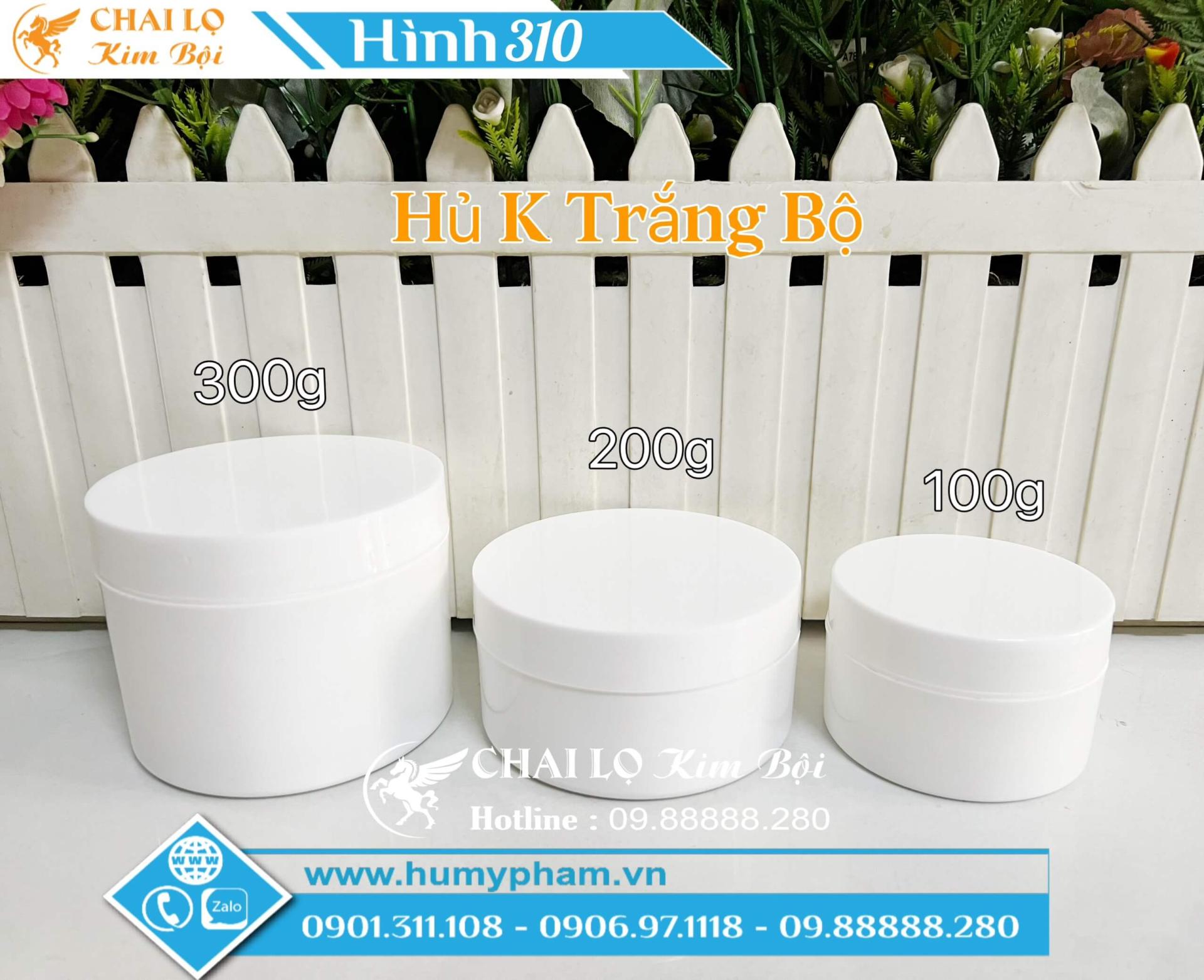 hủ đựng kem body màu trắng