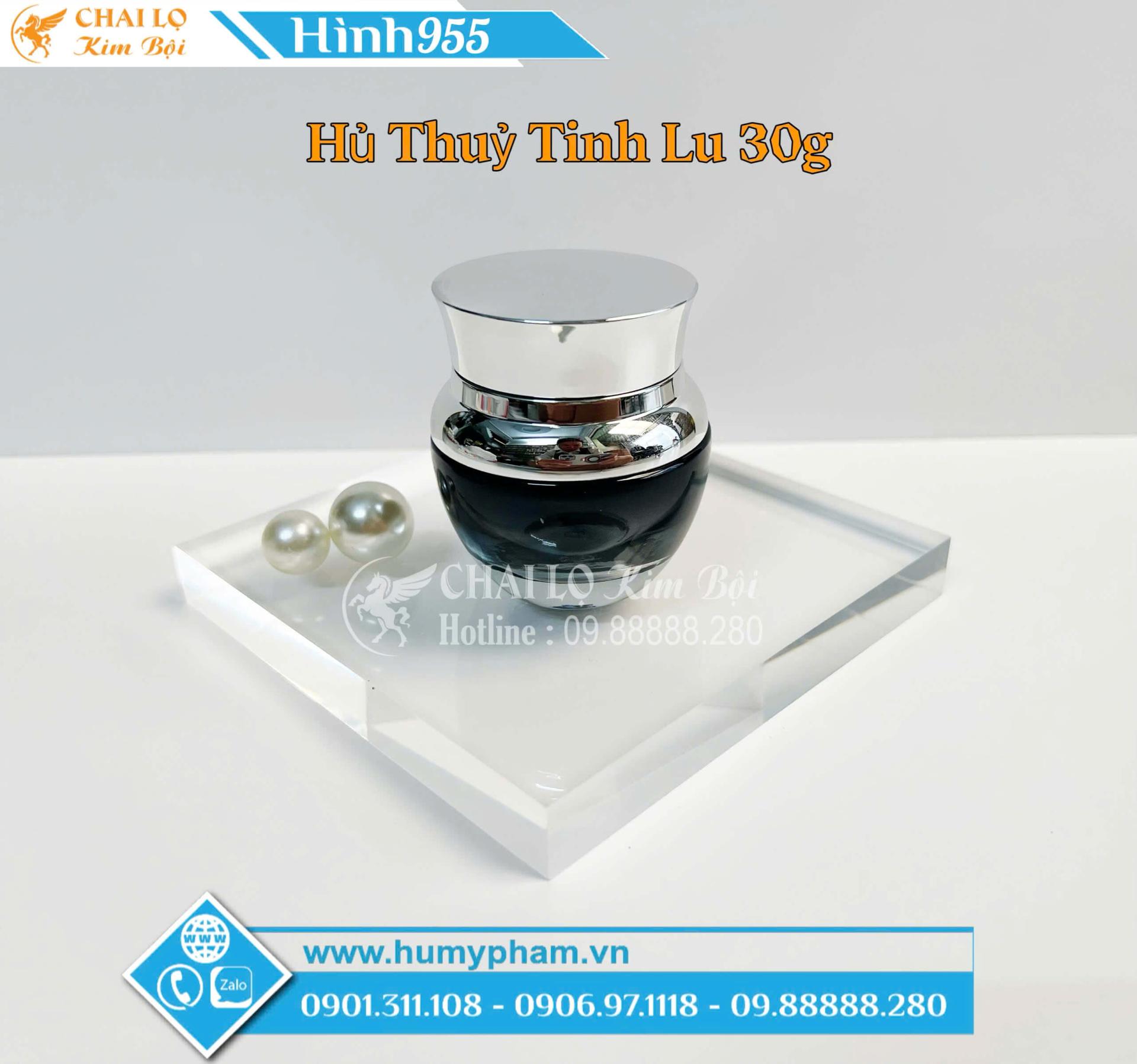 hủ thủy tinh 30g đựng mỹ phẩm