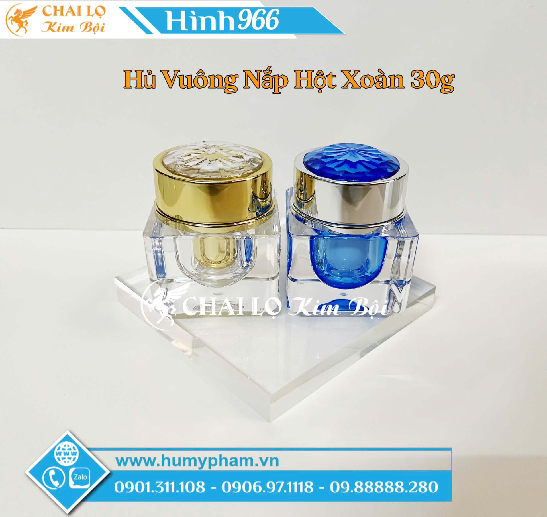 hủ đựng kem face vuông hột xoàn 