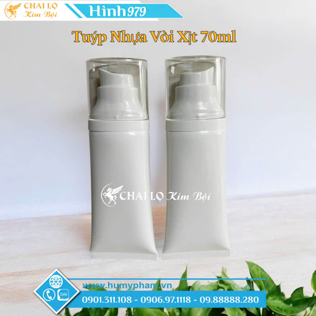 tuýp nhựa chiết kem chống nắng