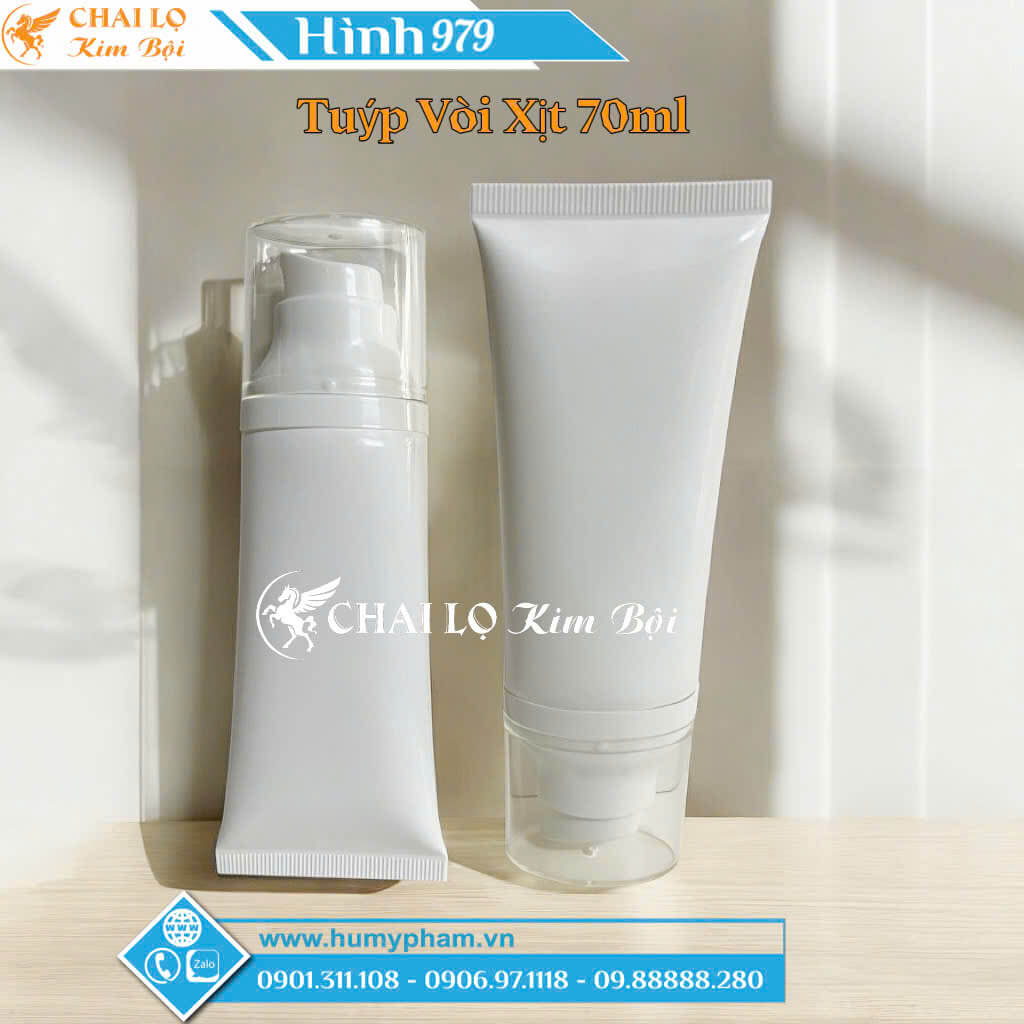 tuýp nhựa chiết kem chống nắng 70ml